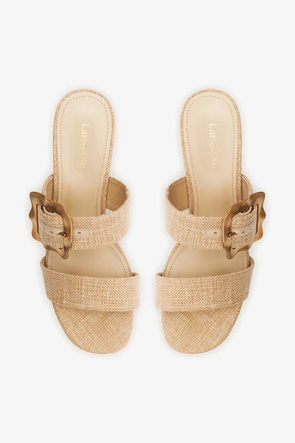 Maria Sandal Beige Raffia