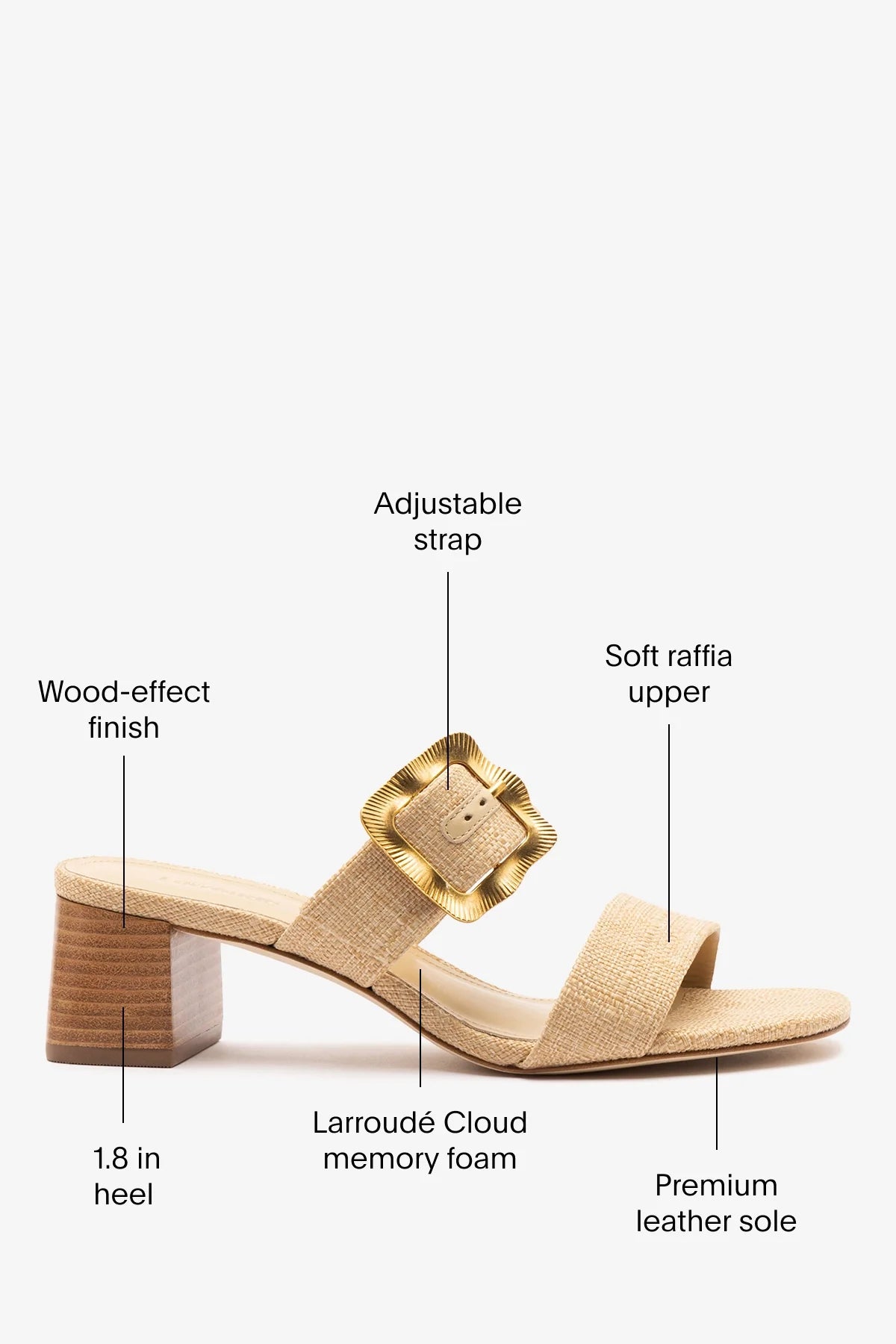 Maria Sandal Beige Raffia