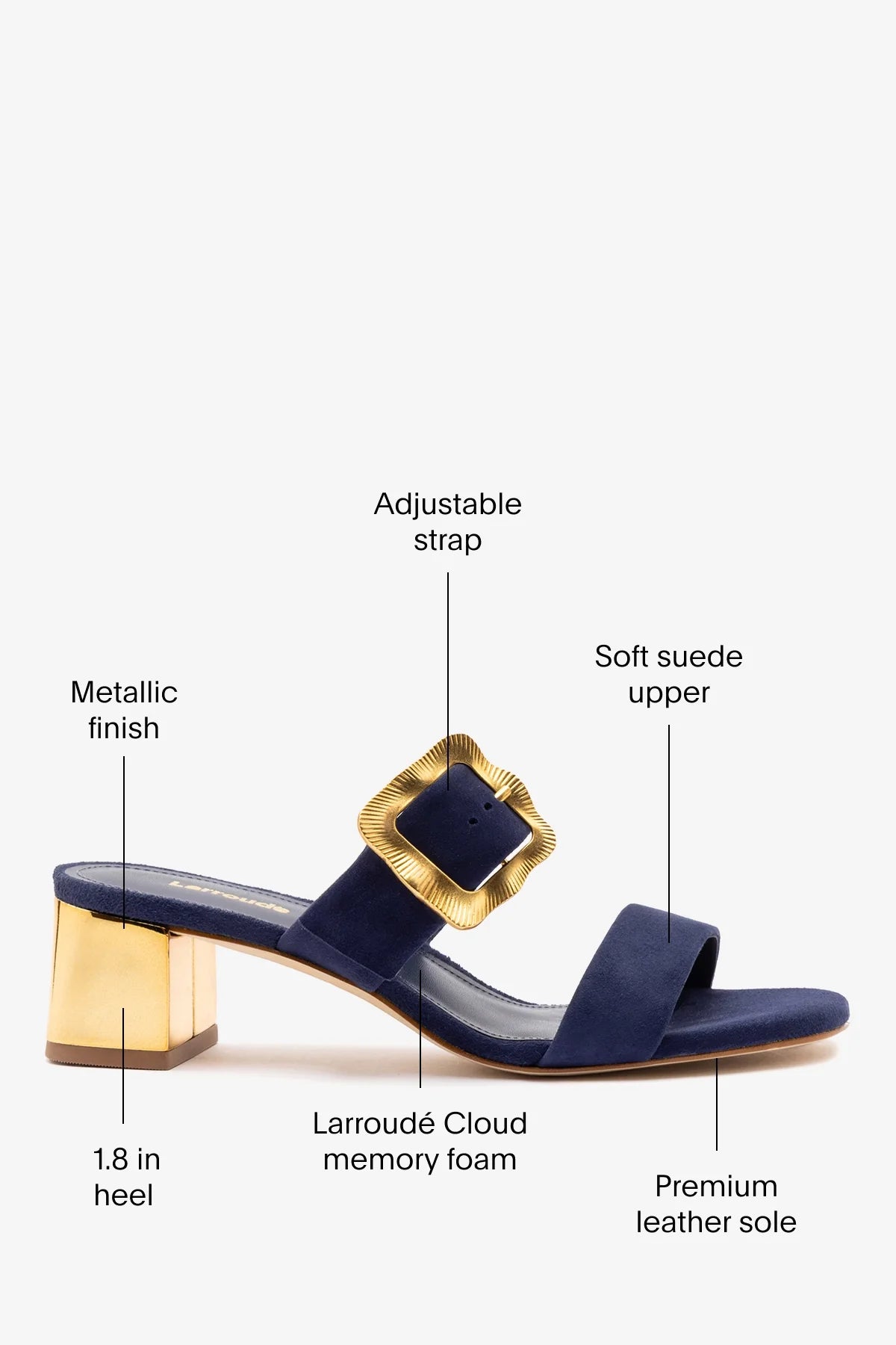 Maria Sandal Navy Suede