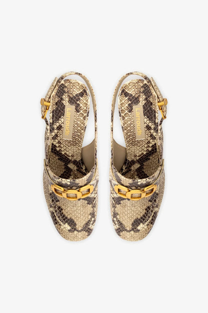 Harrington Loafer Hi In Neutral Snake Stamped Leather