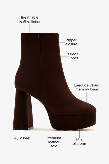 Dolly Platform Boot Brown Suede