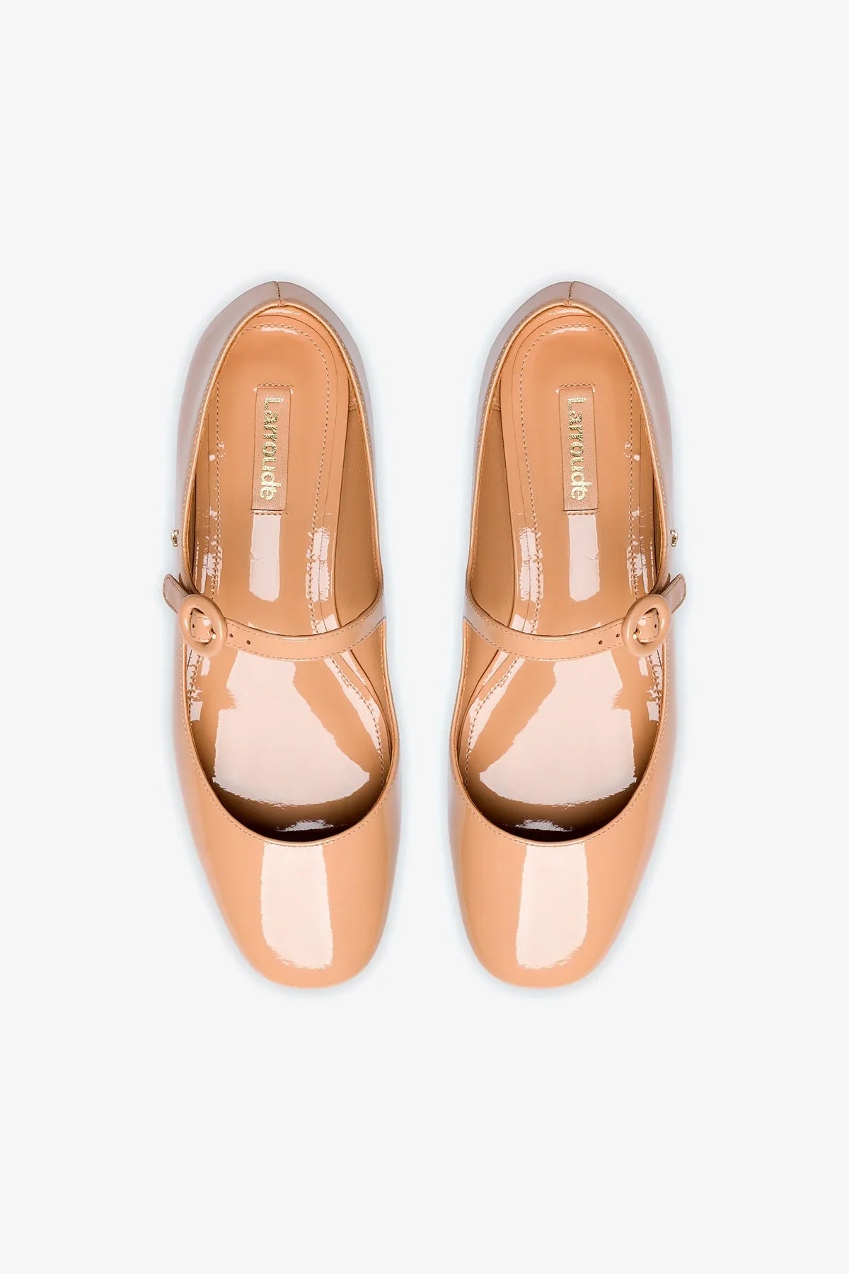 Blair Ballet Flat In Tan Patent Leather