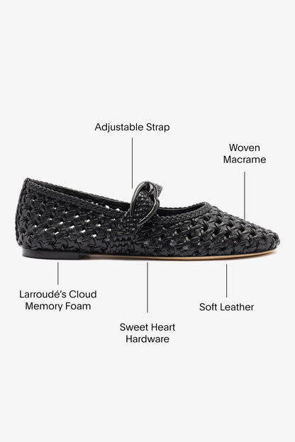 Verona New Macrame In Black Leather