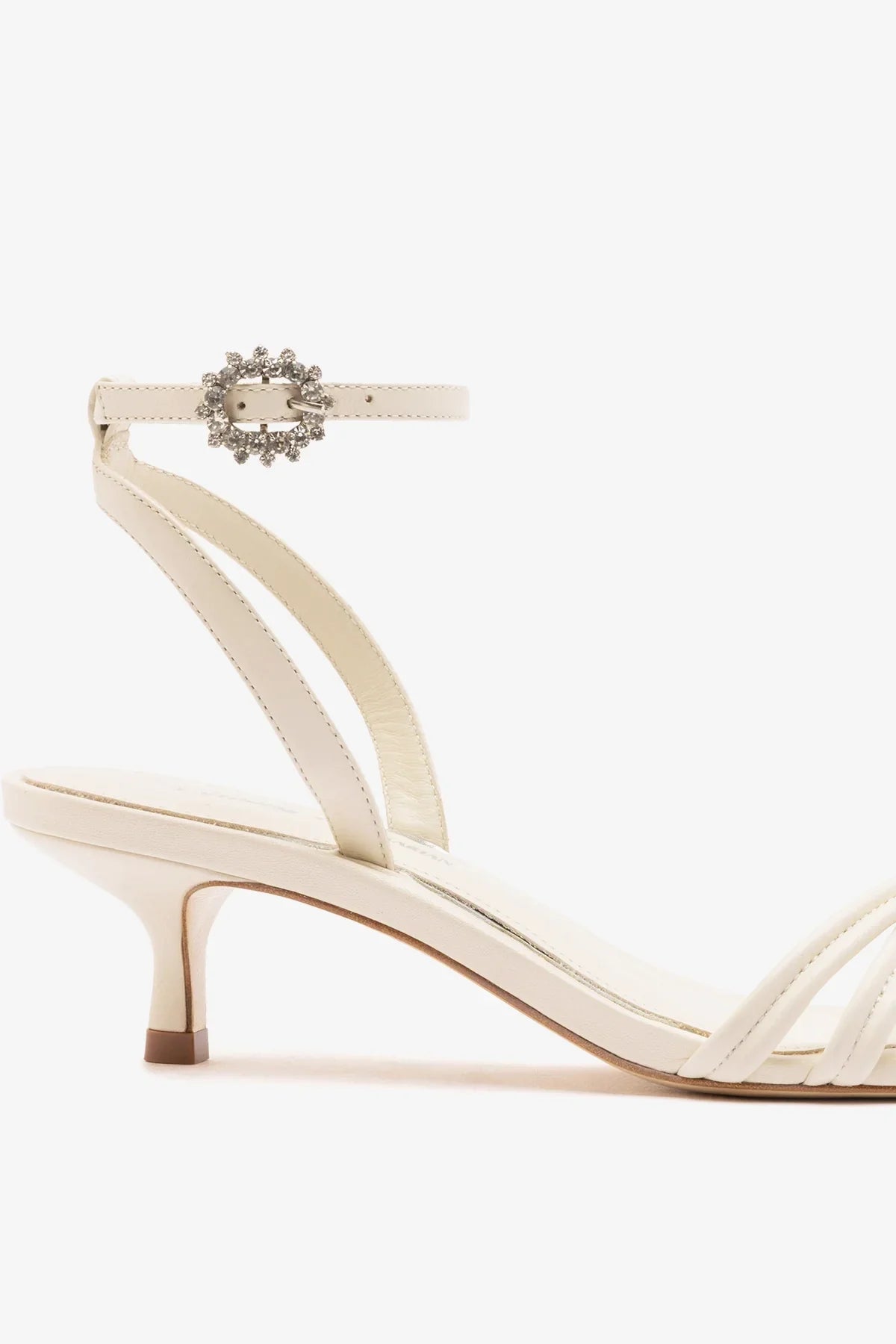 Larroudé x Markarian: Mini Annie Sandal Ivory Leather