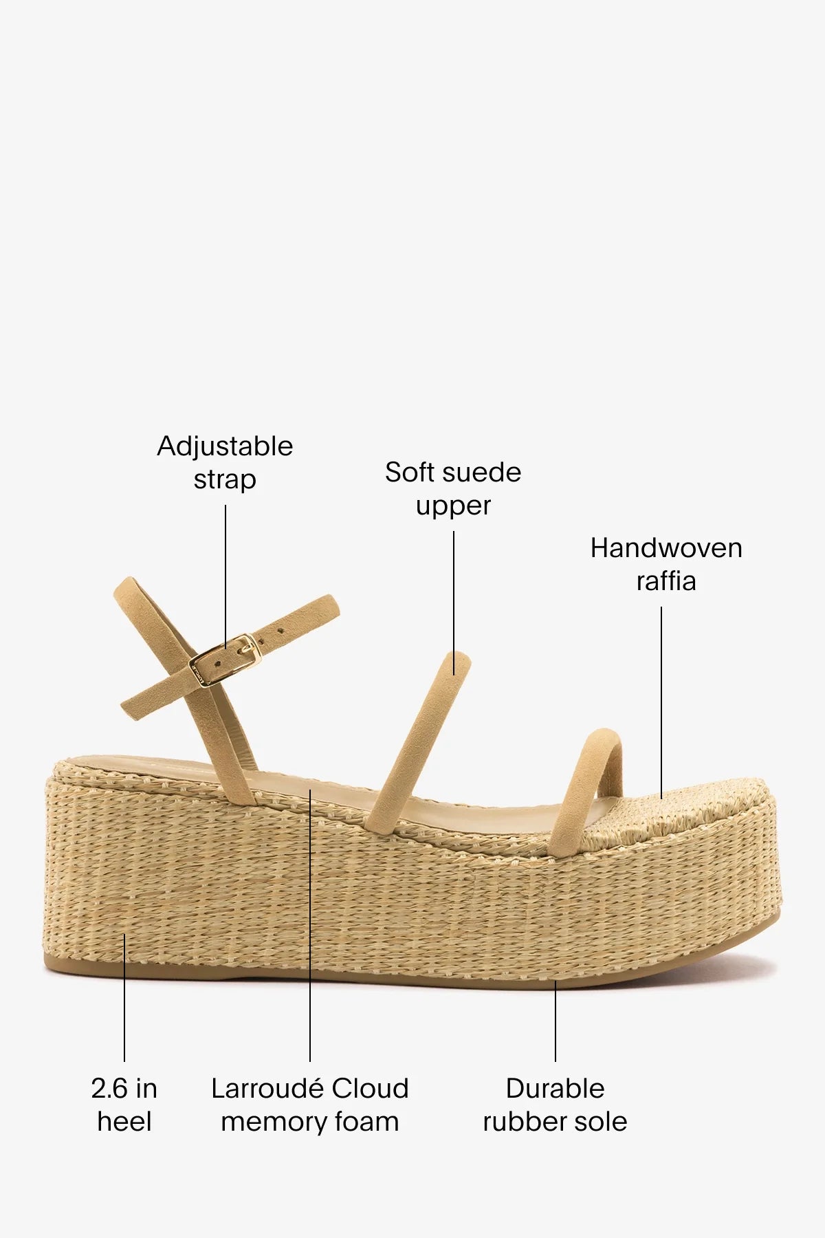 Gio Flatform Peanut Suede