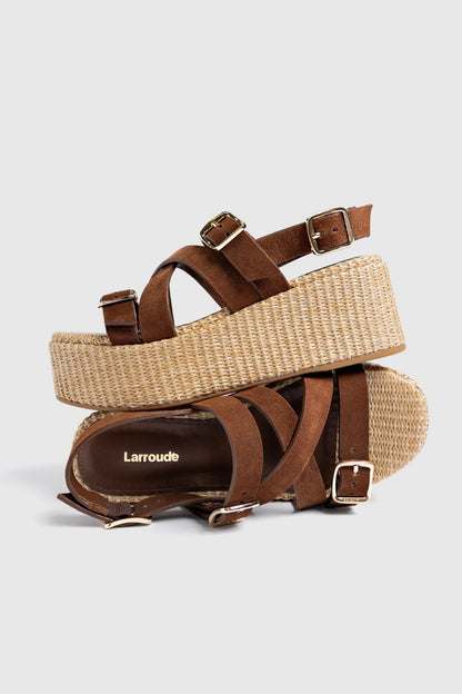 Patti Flatform Burnt Umber Suede