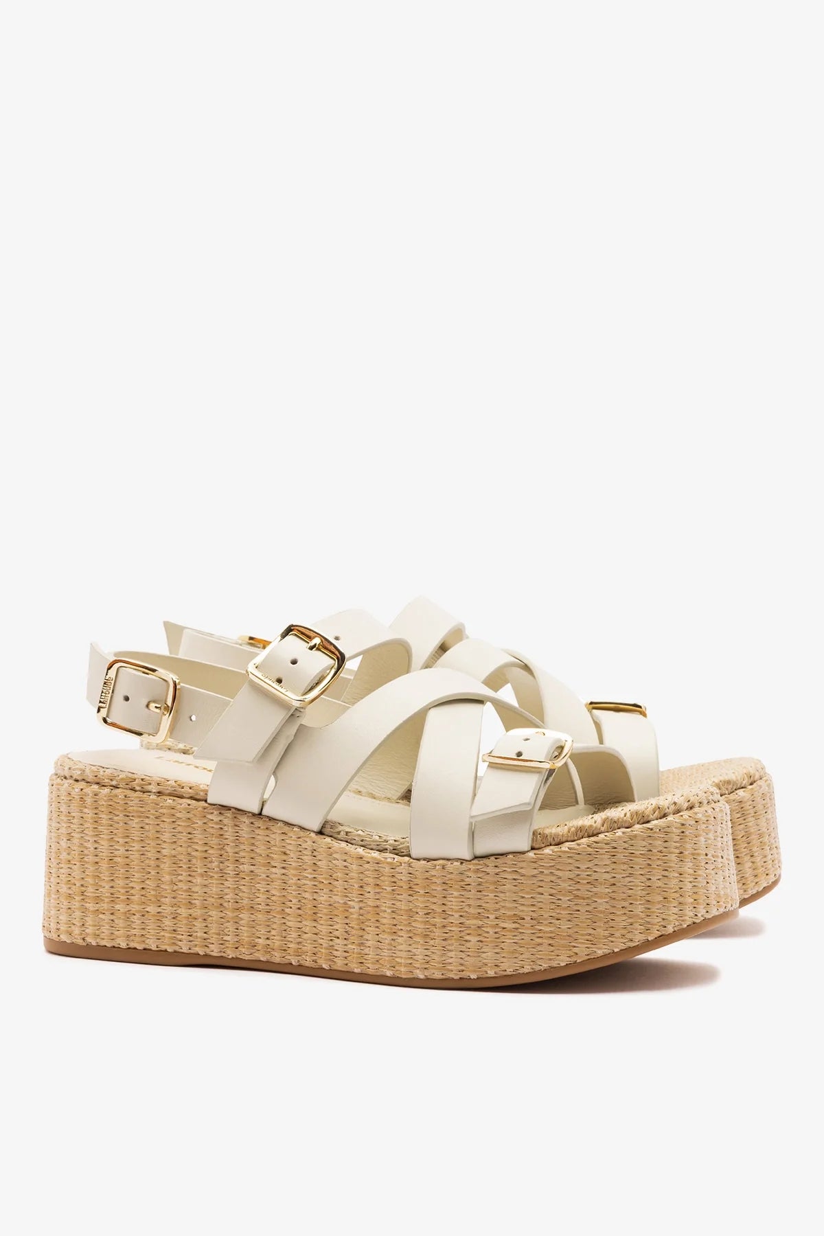 Patti Flatform Ivory Leather
