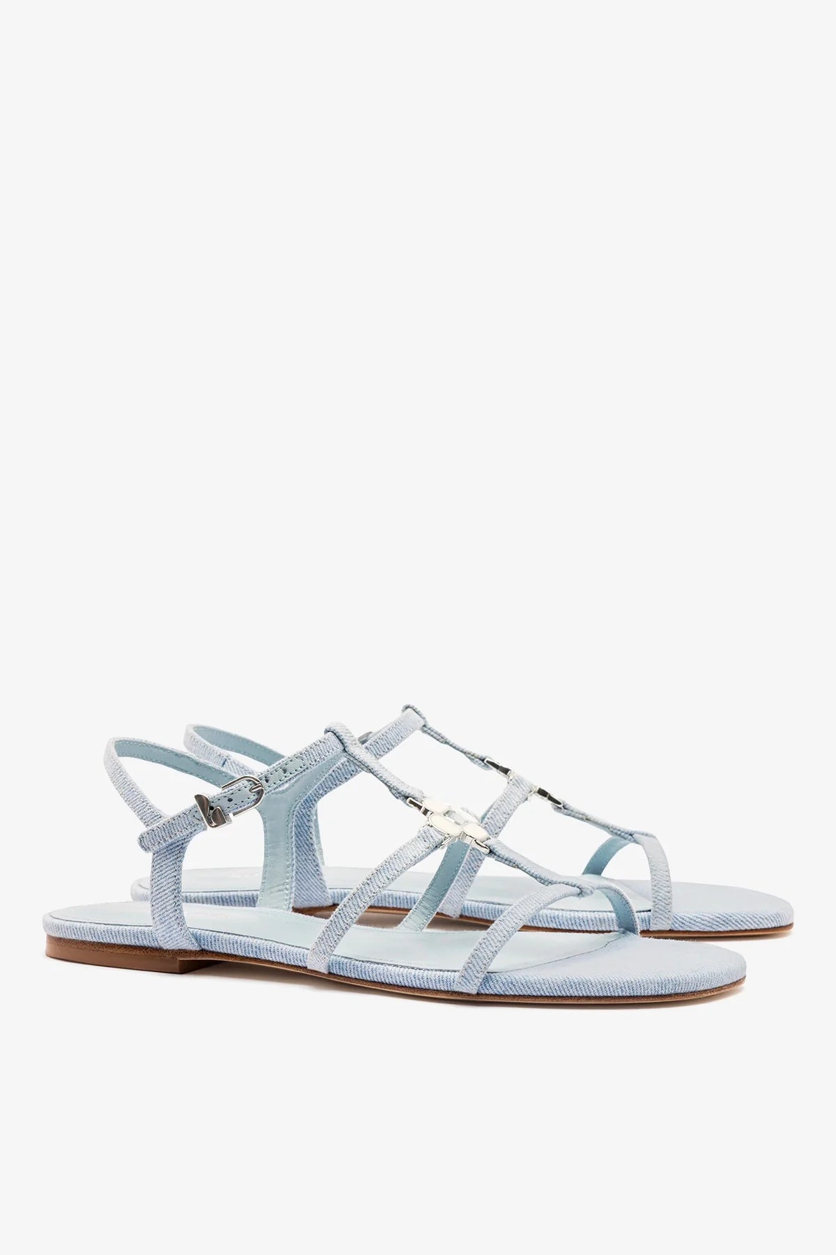 Hana Flat Sandal Maya Denim