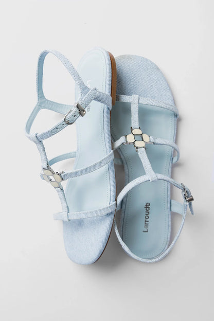 Hana Flat Sandal Maya Denim