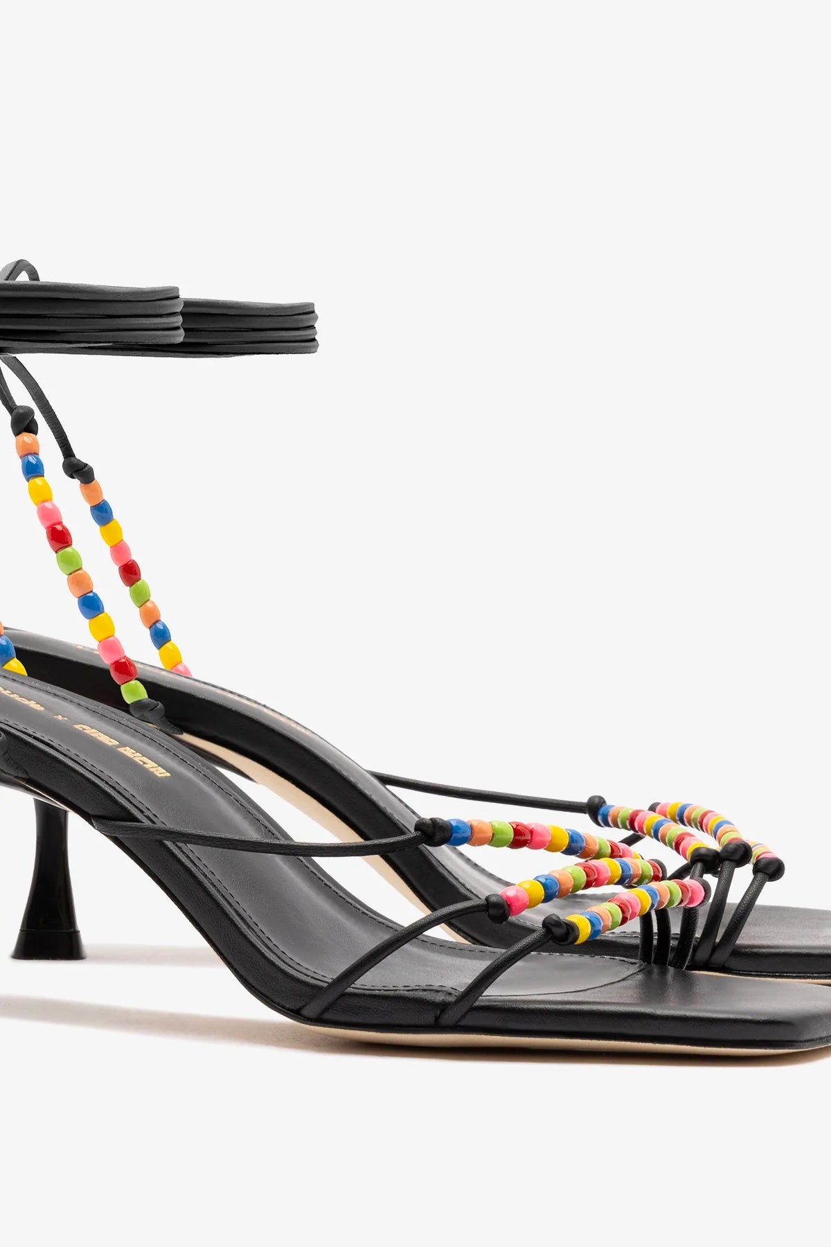 Larroudé x Ciao Lucia: Eloisa Sandal Black Leather