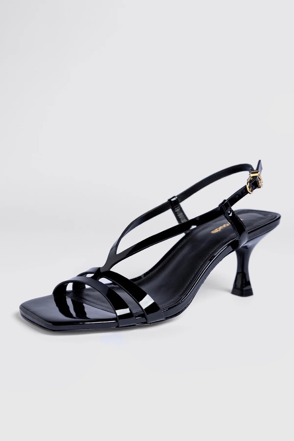 Daphne Sandal Black Patent Leather