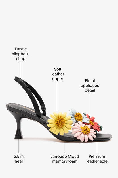 Fiore Sandal Black Leather