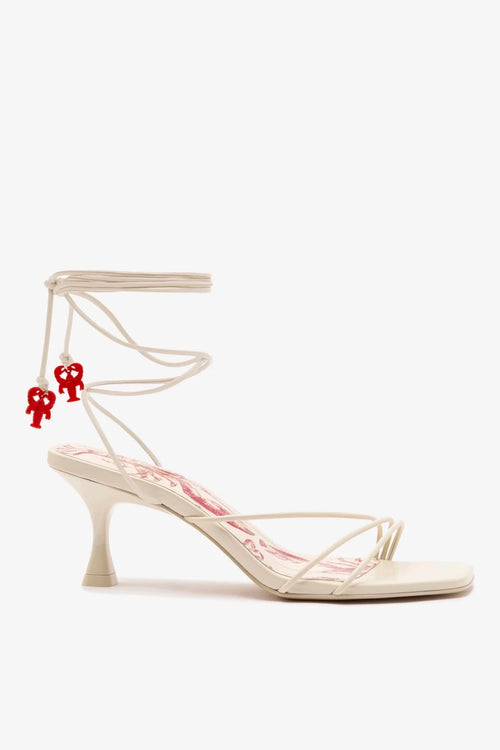 Nadia Sandal In Ivory Leather