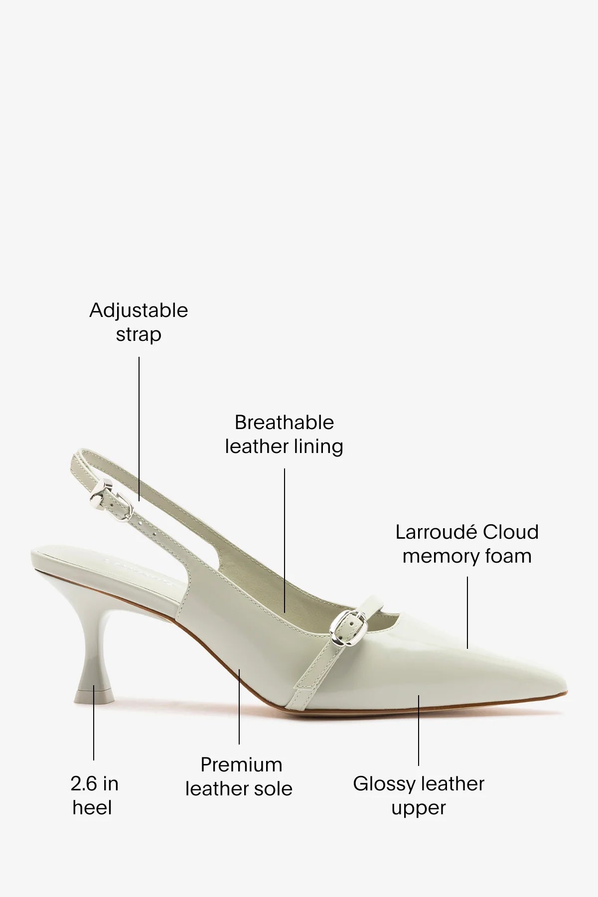 Ines Pump Gray Leather