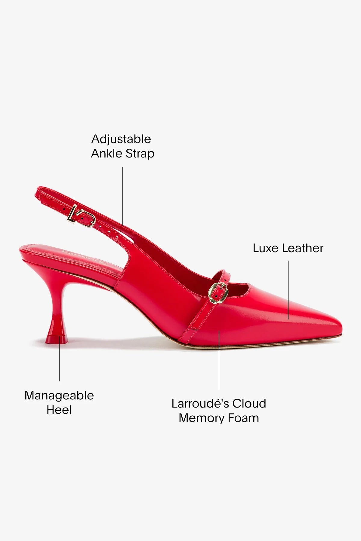 Ines Pump In Scarlet Leather