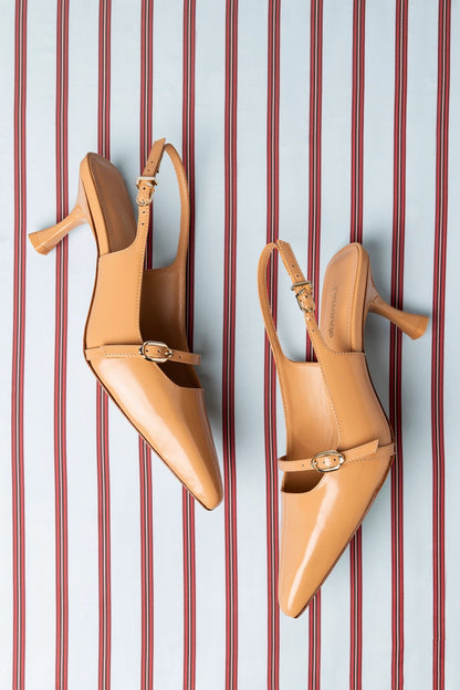Ines Pump In Tan Leather