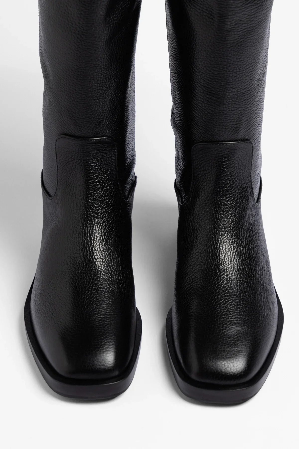 Anne Wide Black Leather