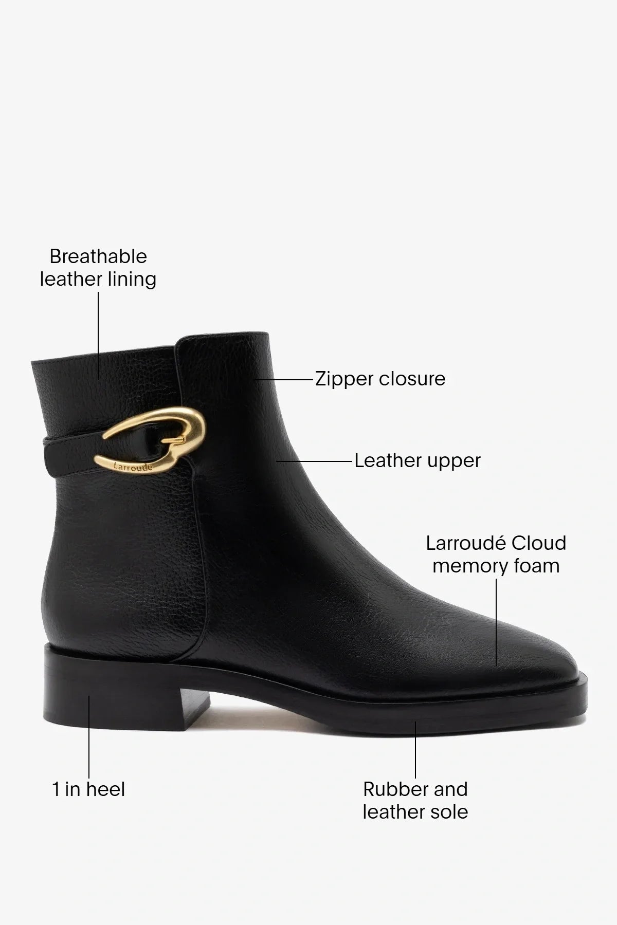Anne Verona Low Boot Black Leather