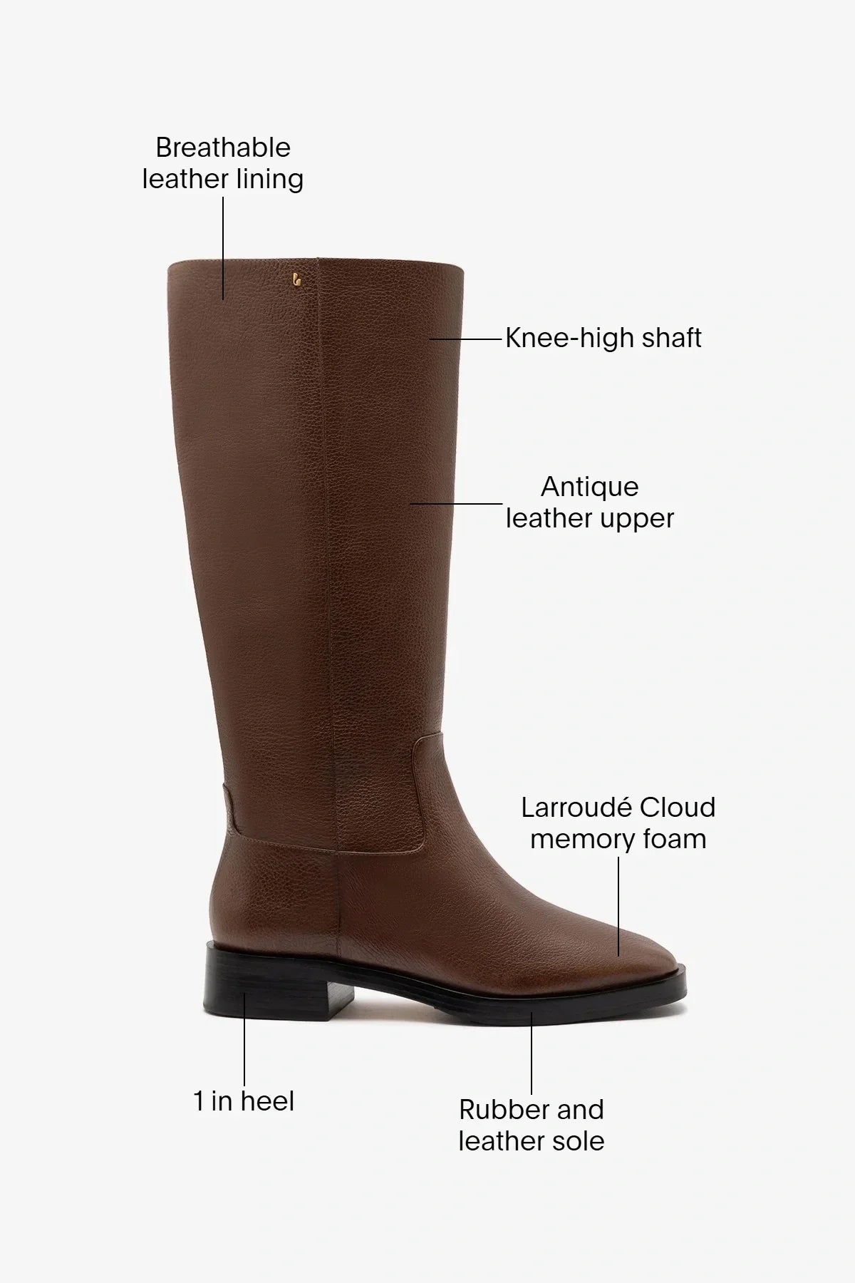 Anne Boot Burnt Umber Leather