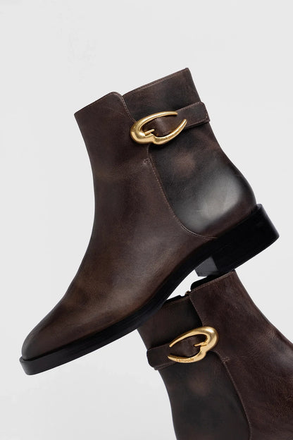 Anne Verona Low Boot Brown Leather