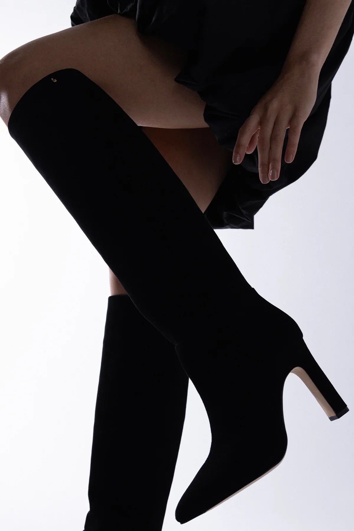 Cindy Hi Boot Black Suede