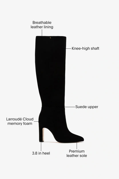 Cindy Hi Boot Black Suede