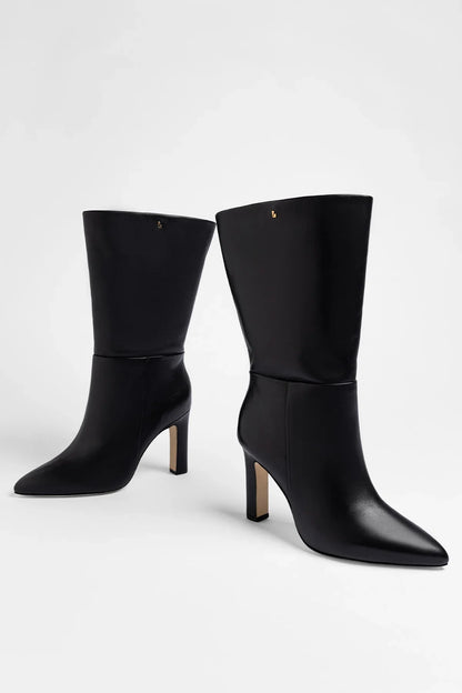 Cindy Wide Black Leather