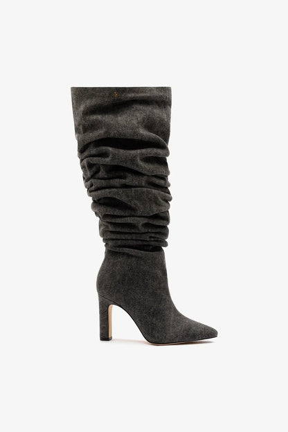 Cindy Slouch Boot Graphite Denim