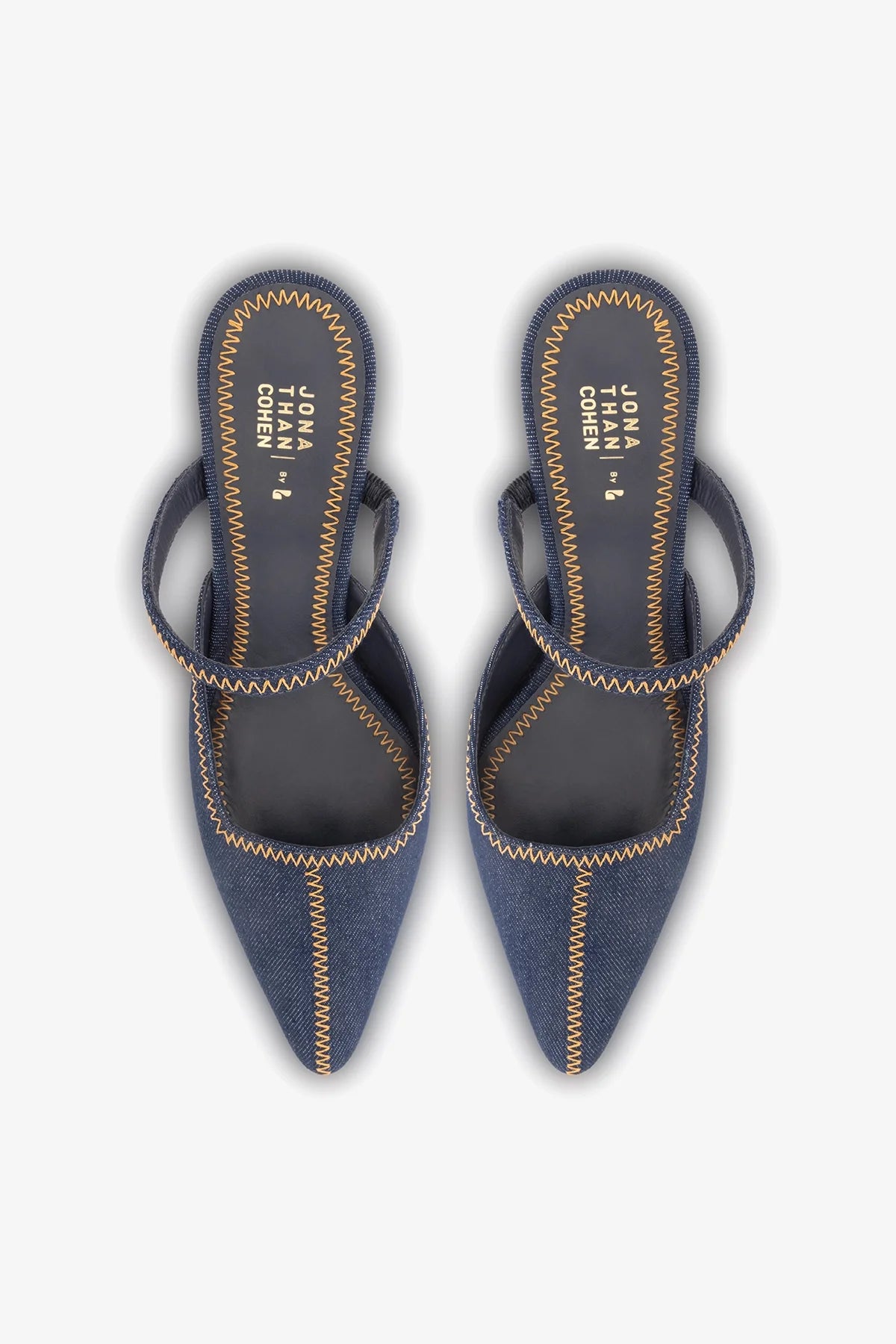Jonathan Cohen by L.: Zig Zag Pump Blue Denim