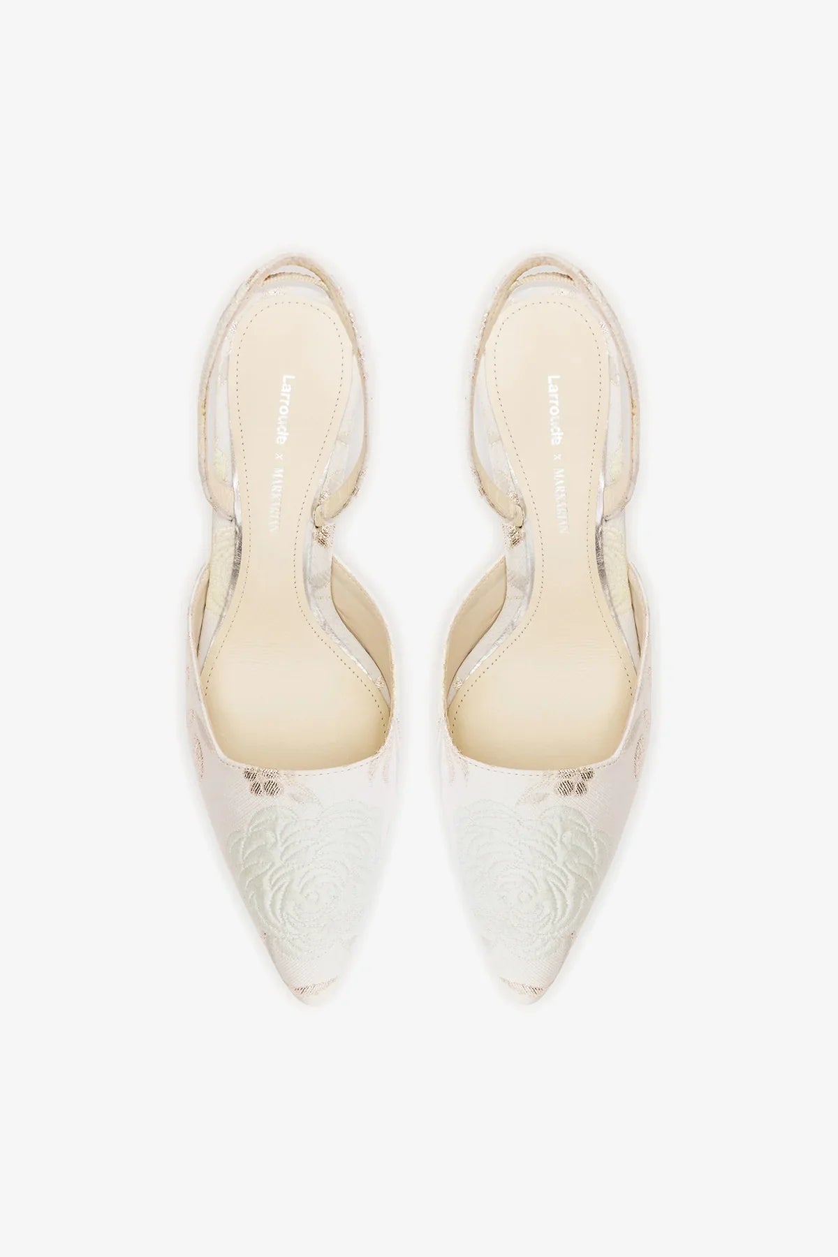 Larroudé x Markarian: Pump Ivory Brocade