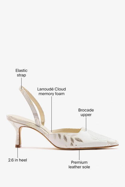 Larroudé x Markarian: Pump Ivory Brocade