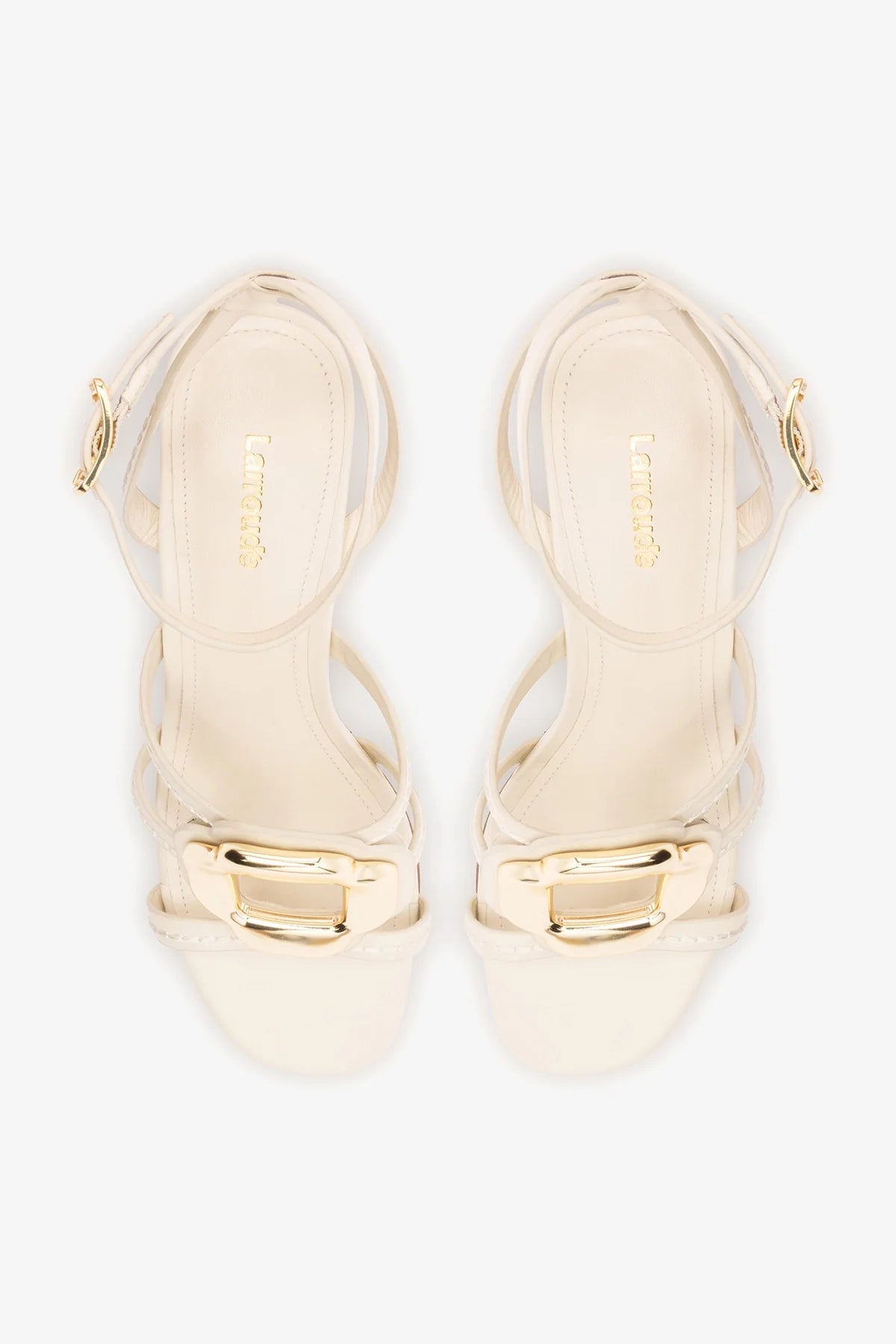 Margherita Block Sandal Ivory Leather