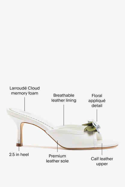 Juliette Mule White Leather