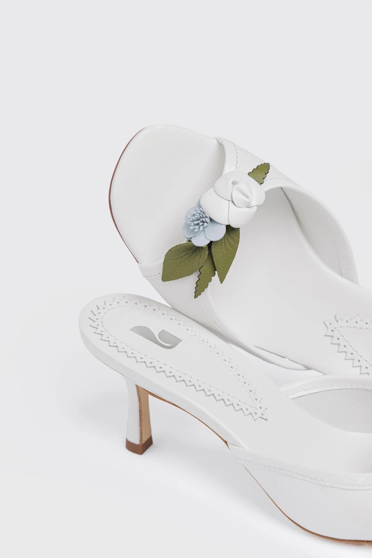 Juliette Mule White Leather