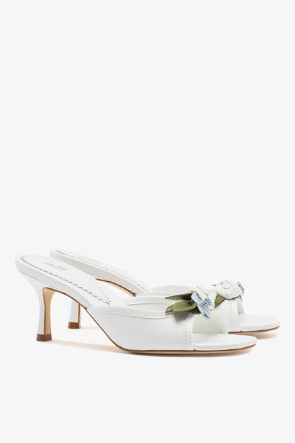 Juliette Mule White Leather