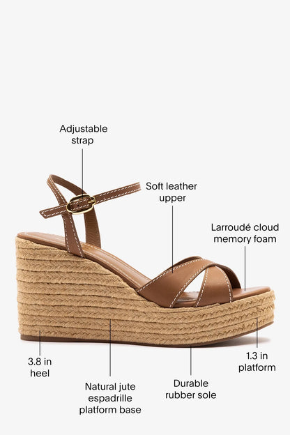 Bianca Espadrille Sandal Caramel Leather