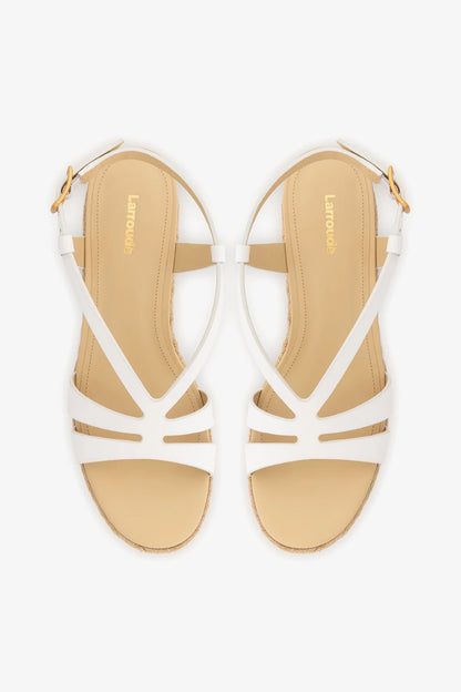Daphne Espadrille Sandal White Patent Leather