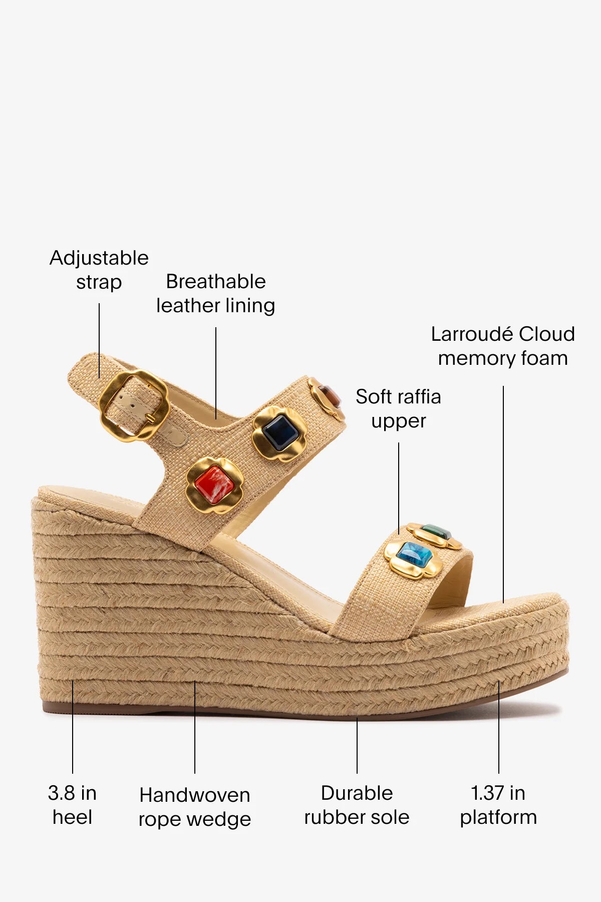 Milan Gioiello Espadrille In Beige Raffia