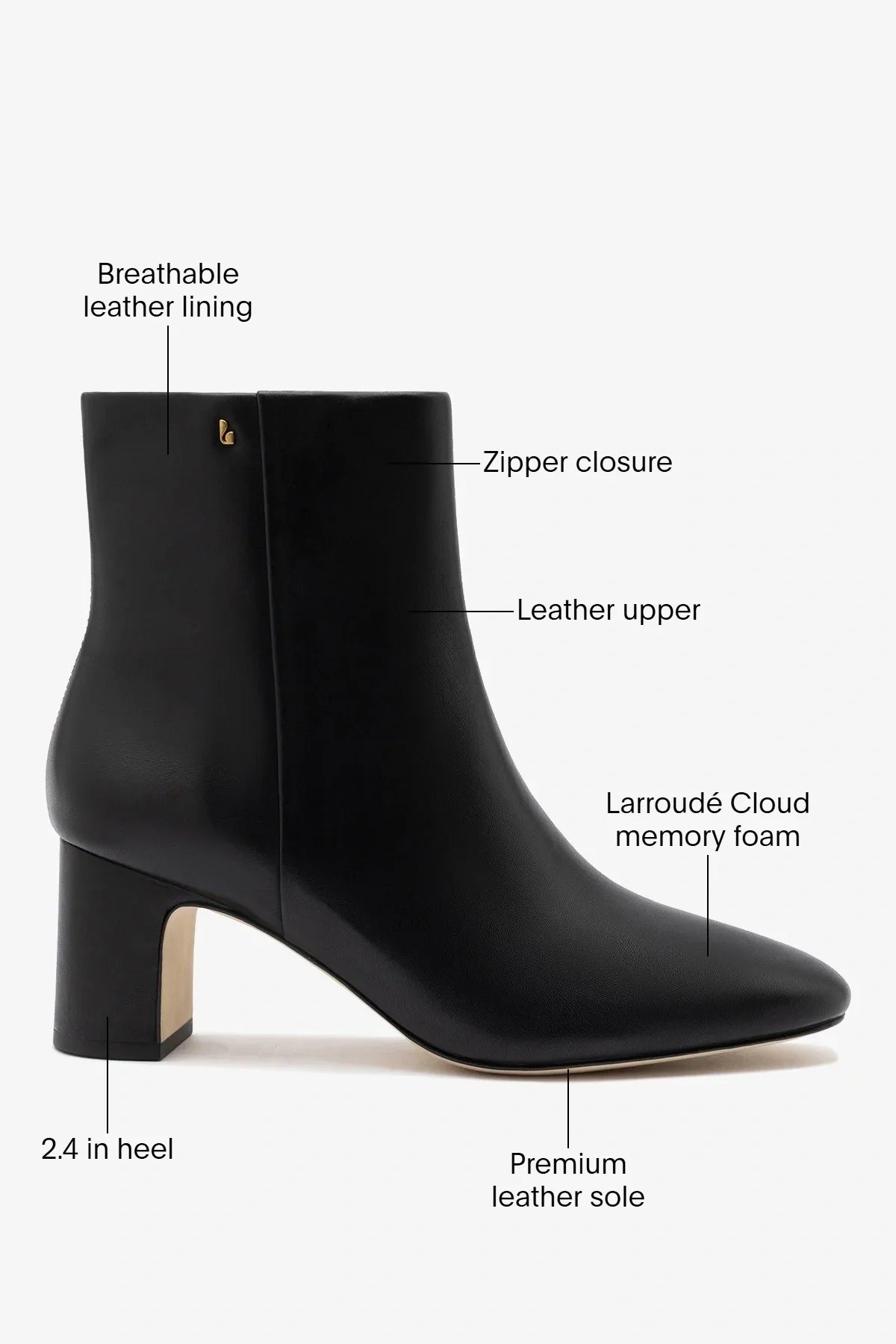 Gloria Boot Black Leather