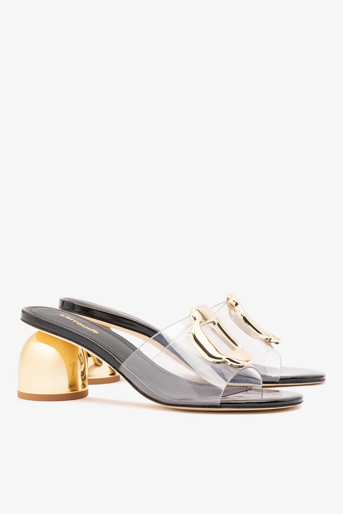 Margherita Clear Mule Black Patent Leather