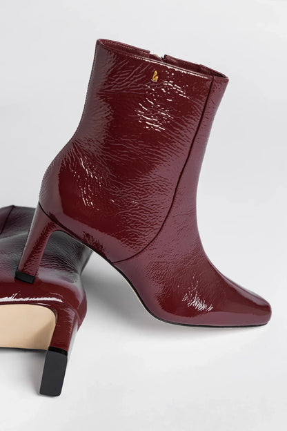 Alexis Boot Burgundy Patent Leather