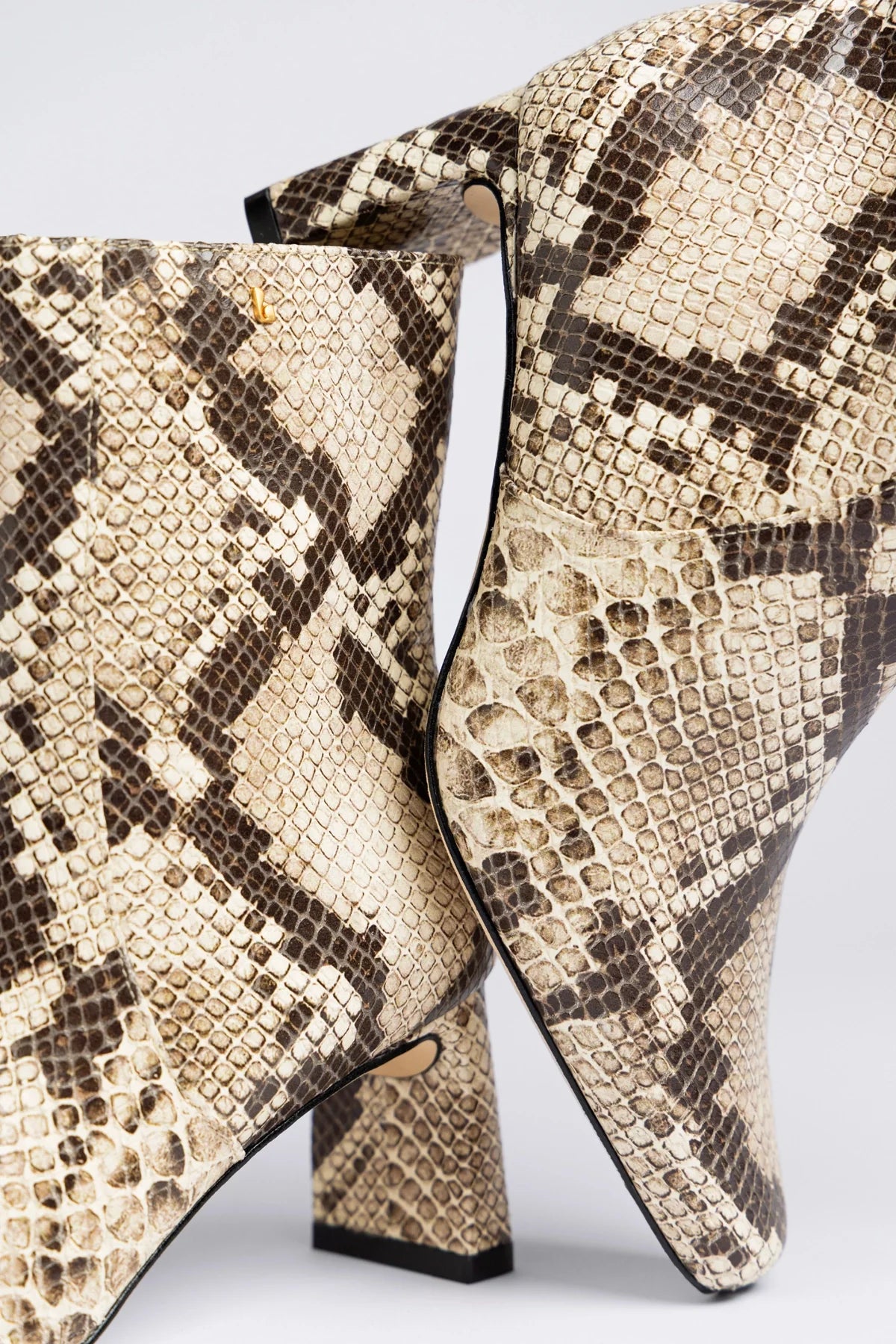 Alexis Boot Neutral Snake Leather