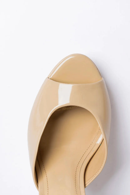 Jasmine Platform Mule Sand Patent Leather