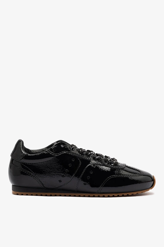 Stella Sneaker In Black Patent Leather