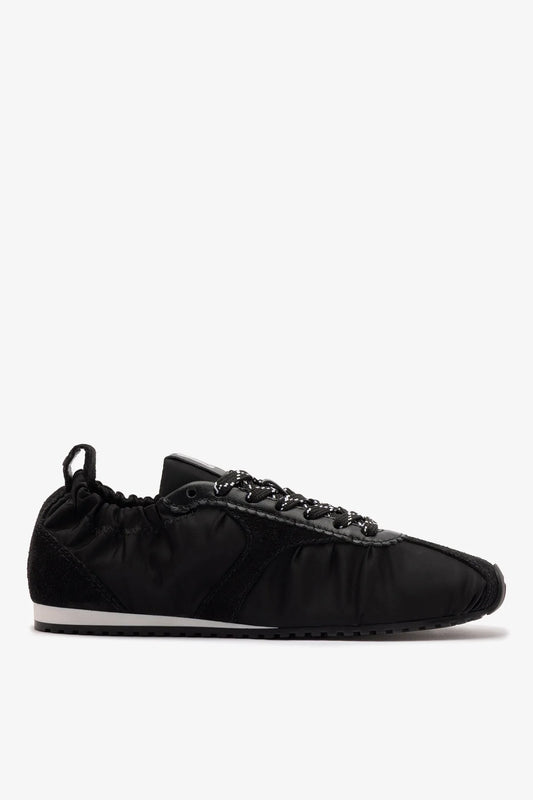 Stella Lite Sneaker In Black Nylon and Suede