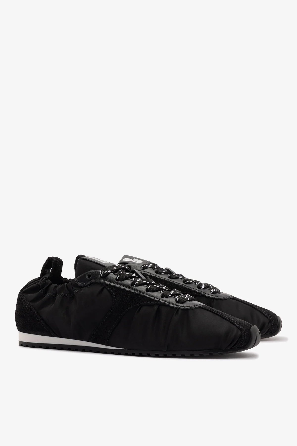 Stella Lite Sneaker In Black Nylon and Suede