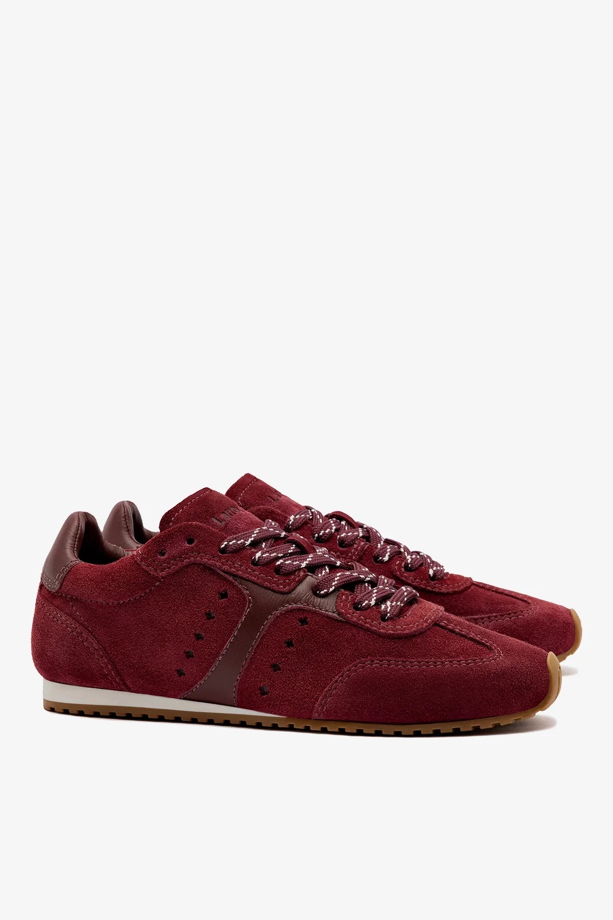 Stella Sneaker In Burgundy Suede