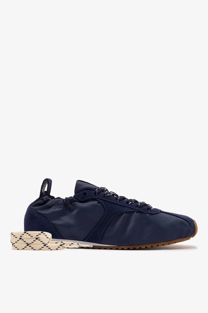 Stella Lite Sneaker In Navy Nylon and Suede