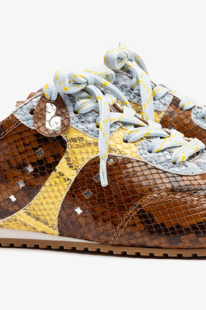 Stella Mule In Python Printed Leather