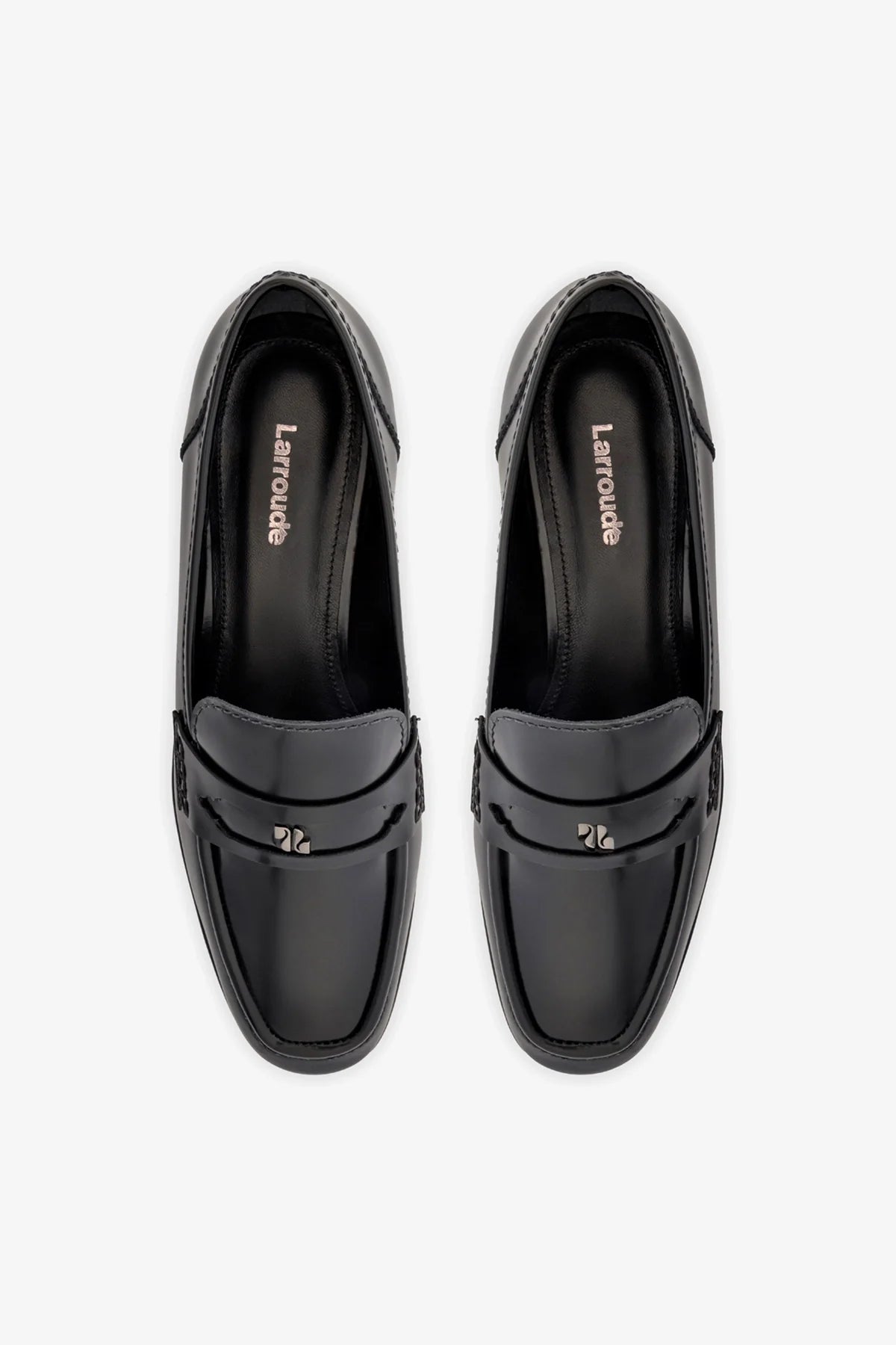 Suki Flatform Loafer In Black Box Leather